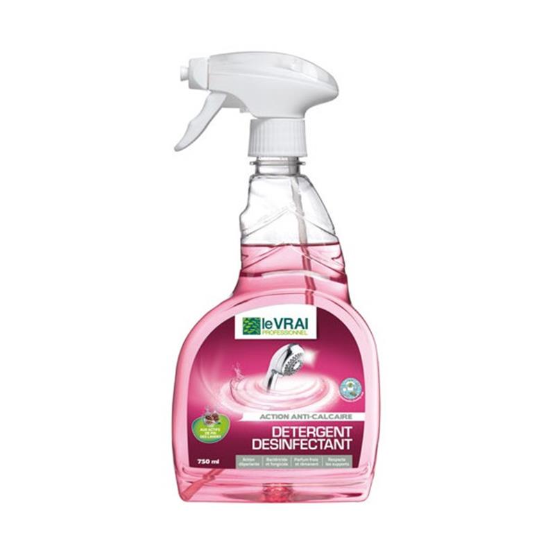 Spray nettoyant détergent désinfectant parfumant Action anti-déperlante Le  Vrai professionnel