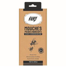 Fury sticker adhésif anti mouches x4