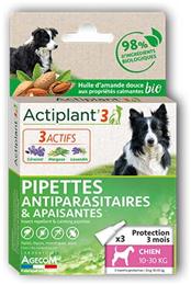 Actiplant´3 bio pipettes antiparasitaires et apaisantes Chien moyen 15-30kg