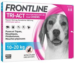 Frontline TRI ACT chien M (10 à 20 kg) 3 pipettes