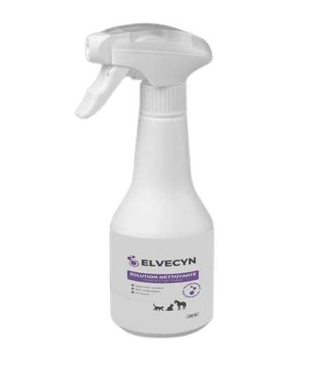 Elvecyn Solution nettoyante 350 ml – lotion antiseptique chien et chat
