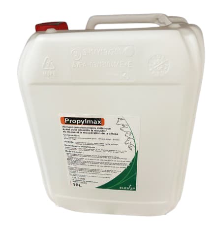 Bidon Propylmax 10L propylène glycol sorbitol énergie liquide toxémie brebis cétose vache