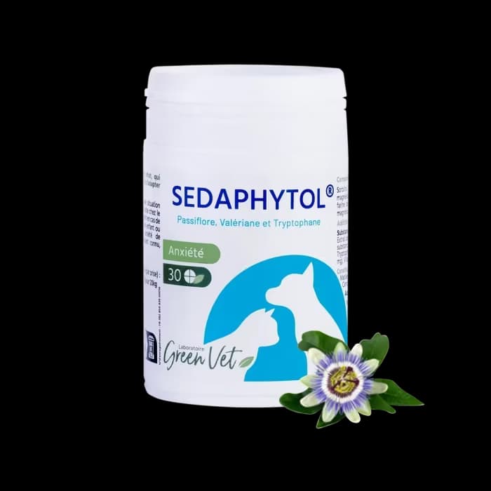 Sedaphytol 30 comprimés GreenVet – complément anti-stress naturel pour chiens et chats.
