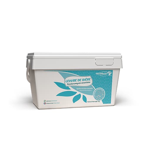 Seau 1kg de levure de biere Saccharomyces cerevisiae Phytology Vetcare pour cheval.