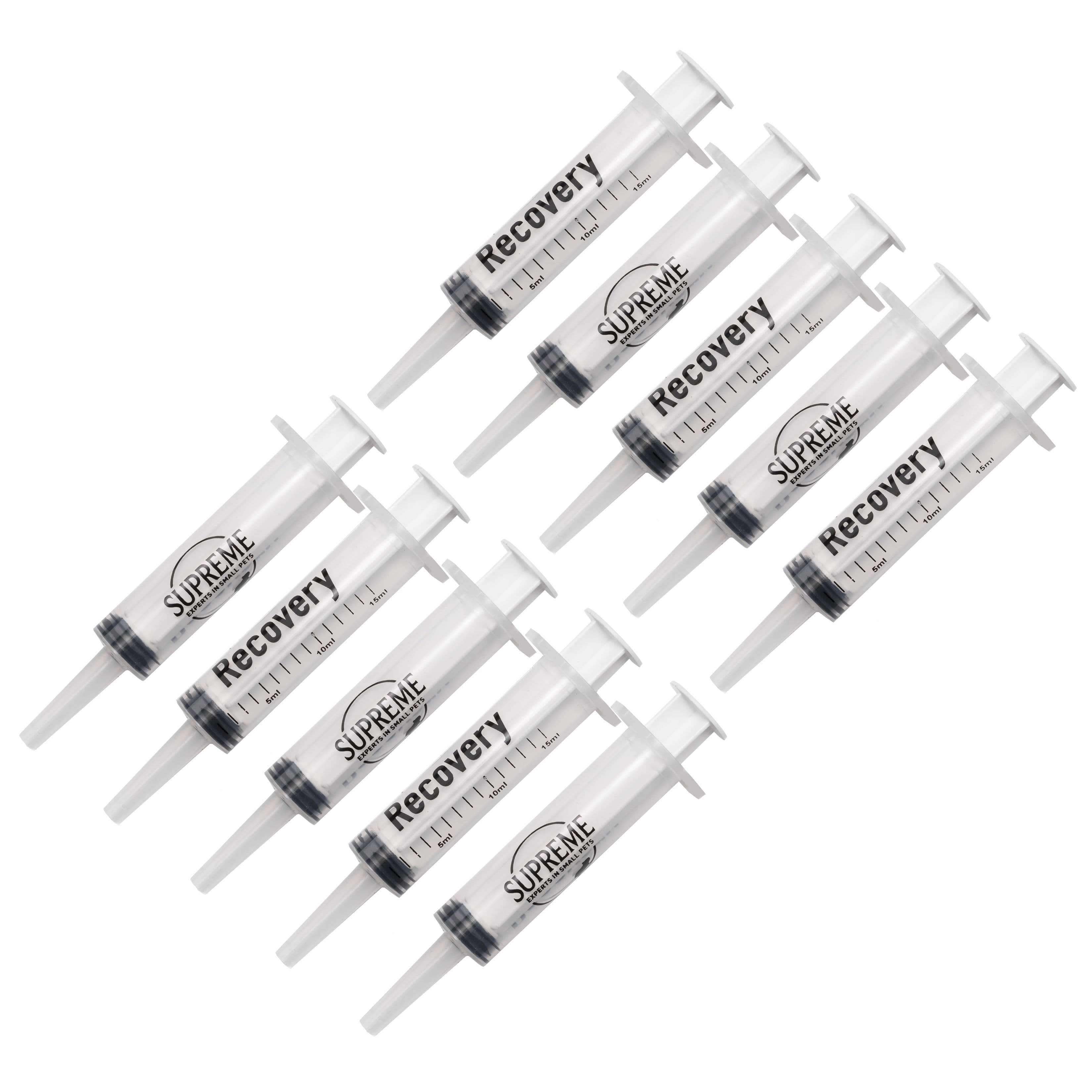 Lot de 10 seringues de gavage graduées $15\text{ ml}$ Supreme Science Selective Recovery à embout large.