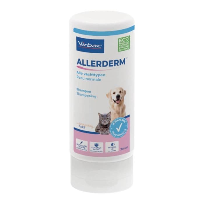 Allerderm Shampooing Peau Normale 200 ml Virbac – soin nettoyant doux pour chien et chat à peau saine.