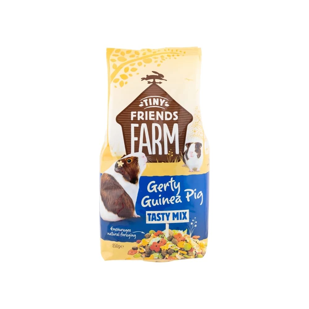 Sachet de 850g d'aliment complet pour cochon d'Inde Tiny Friends Farm Gerty Guinea Pig Tasty Mix
