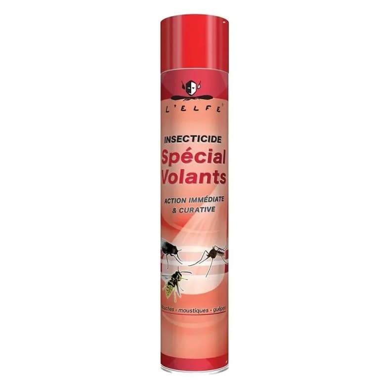 Aérosol 750 ml Insecticide Spécial Volants L'ELFE effet choc et léthal contre mouches et guêpes.