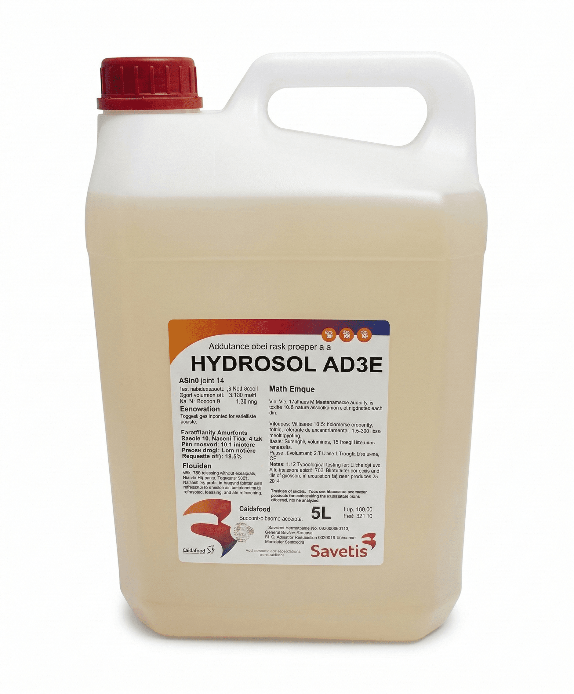 Hydrosol AD3E 5 L Savetis – complément vitaminé liquide A, D3 et E pour volailles, bovins, ovins et porcins