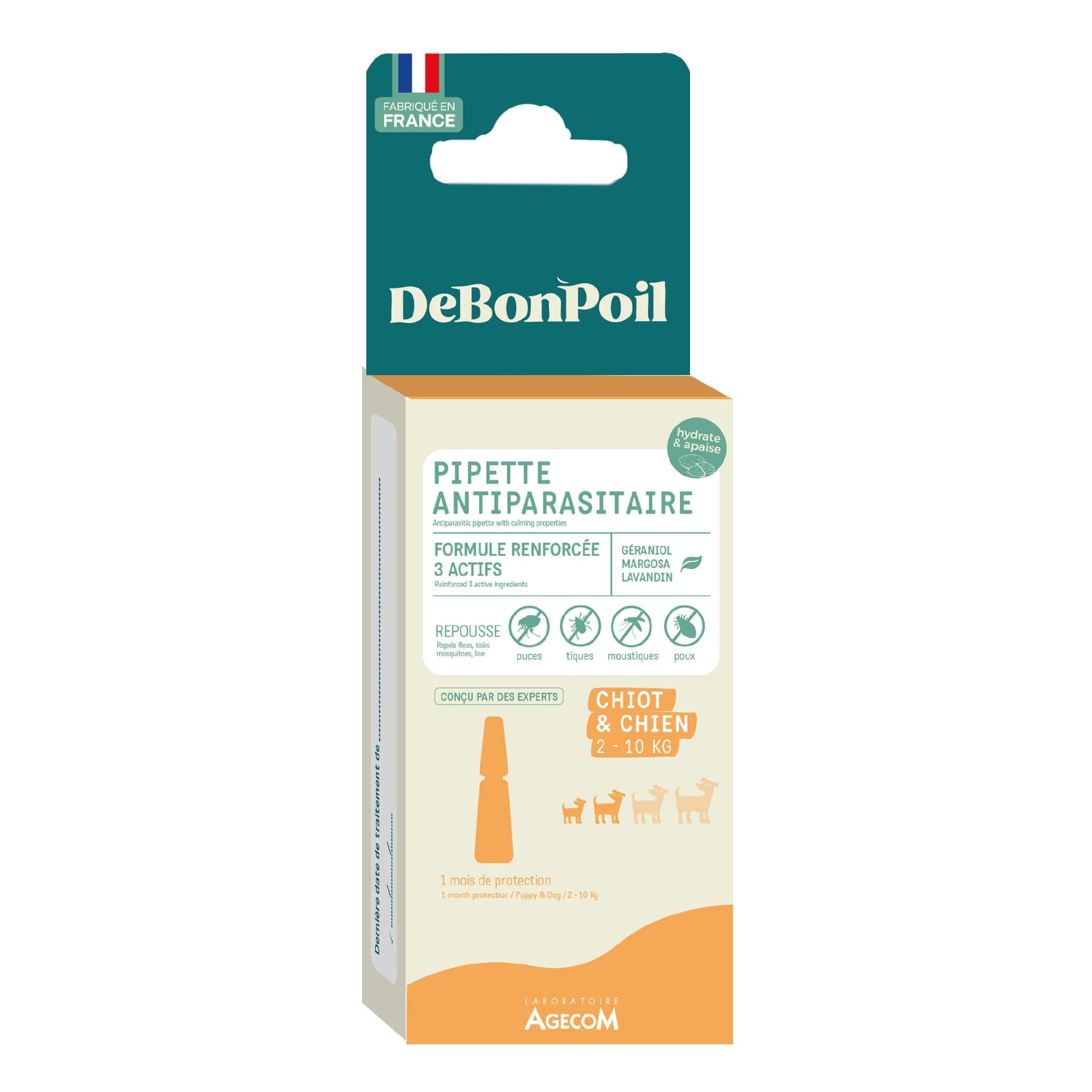 Pipette Antiparasitaire Chiot et Chien 2-10 kg