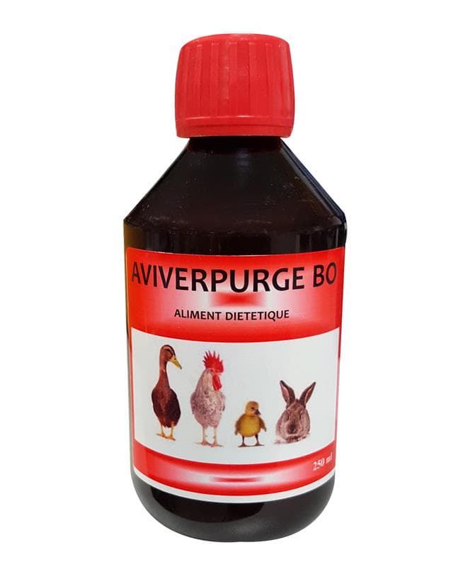 AVIVERPURGE BO 500 ml complément alimentaire pour volailles, poules, pigeons et lapins