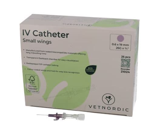 Cathéter IV avec petites ailes 26G Violet (Boîte de 25 pièces)