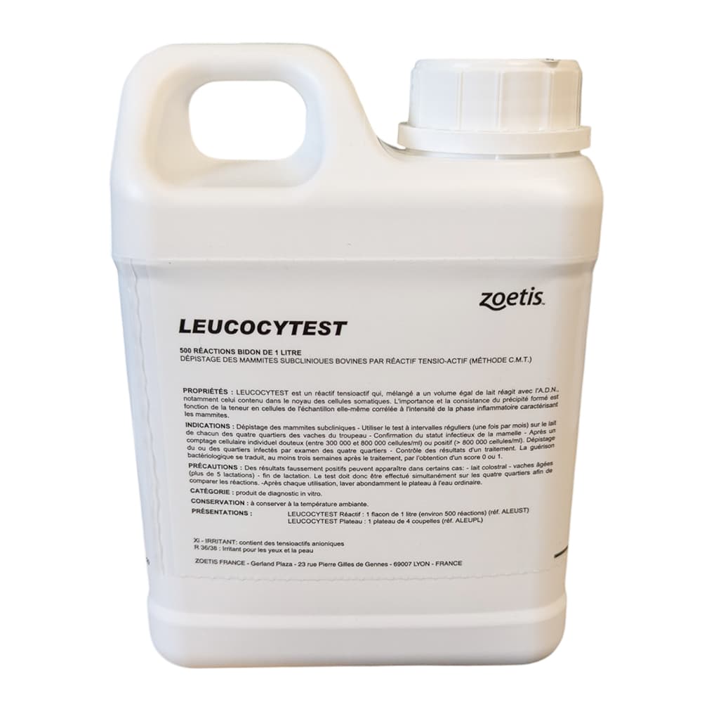 LEUCOCYTEST réactif 1 L pour dépistage des mammites subcliniques bovines par méthode CMT