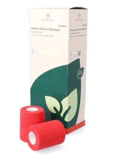Pansement adhésif rouge 7,5 cm x 4,5 m x 10