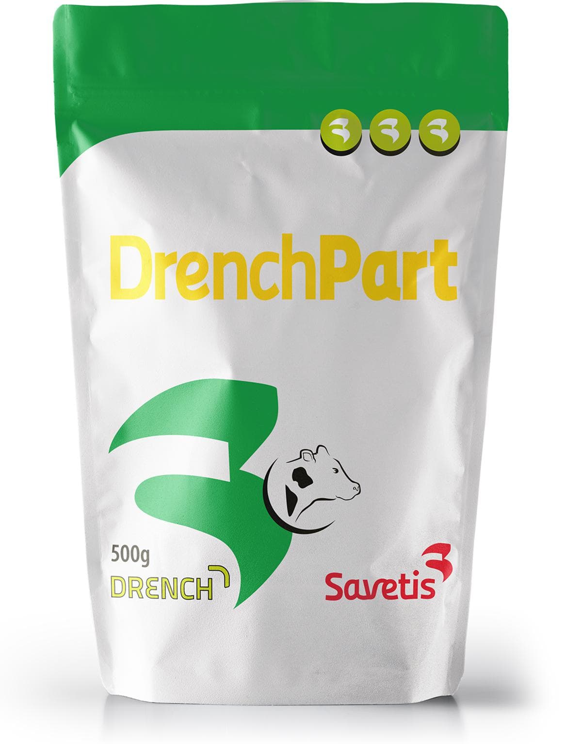 Sachet de 500g de Drench Part de Savetis pour le drenchage des vaches laitières après la mise-bas.