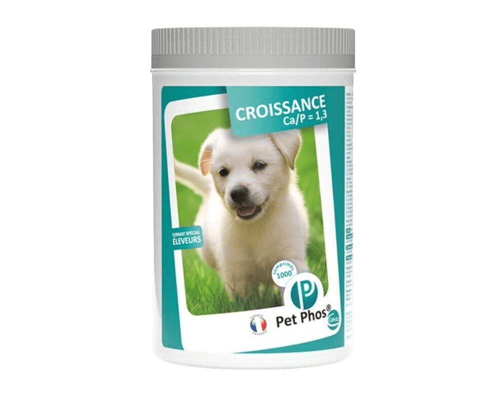 Pot Pet Phos Croissance Ca/P 1.3 format éleveur 1000 comprimés Ceva