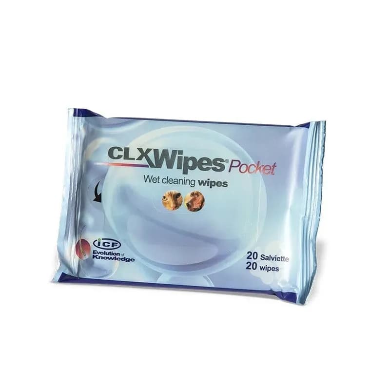 Lingettes CLX Pocket 20 pour chiens et chats – nettoyage et désinfection douce