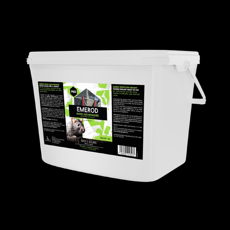 Seau 7kg EMEROD Mastic PFP scellement professionnel anti-rongeurs et coupe-feu.
