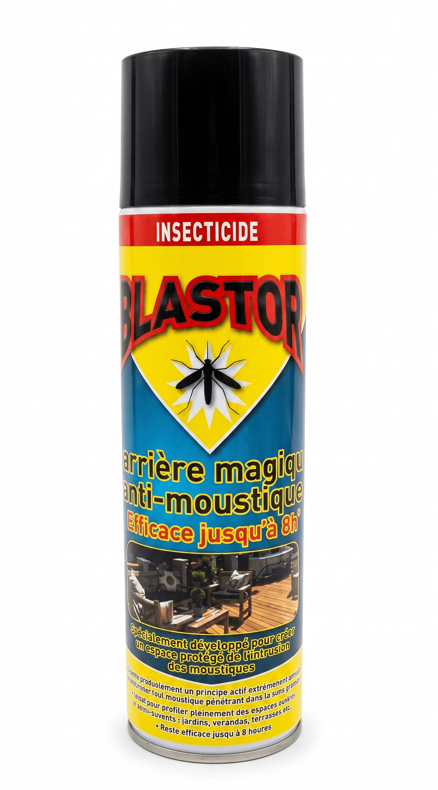 Aérosol insecticide Blastor Barrière Magique anti-moustiques extérieur 500ml.