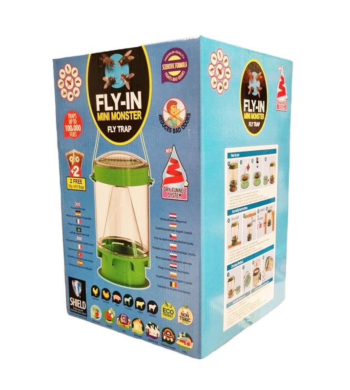 Piège à mouches et guêpes MINI MONSTER Fly Trap inodore pour extérieur et fermes.