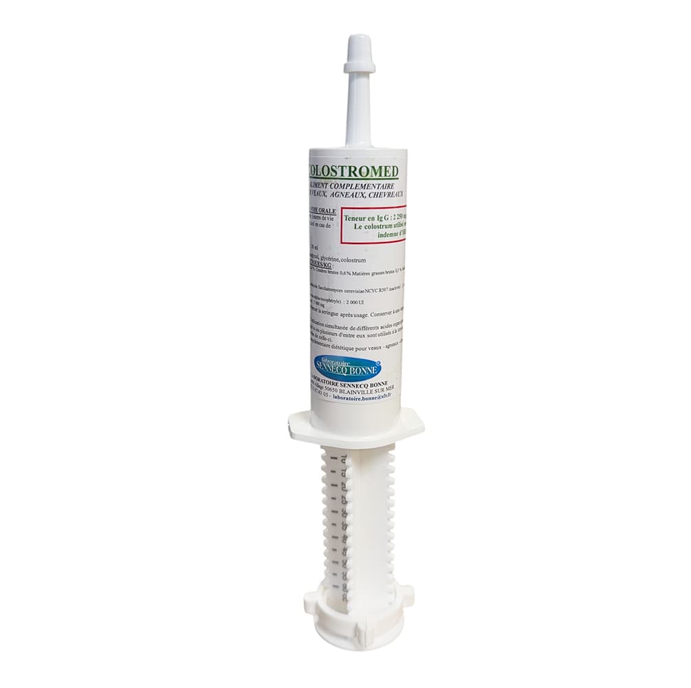 Boîte de 10 seringues Colostromed Saint-Médard colostrum pour veau agneau chevreau