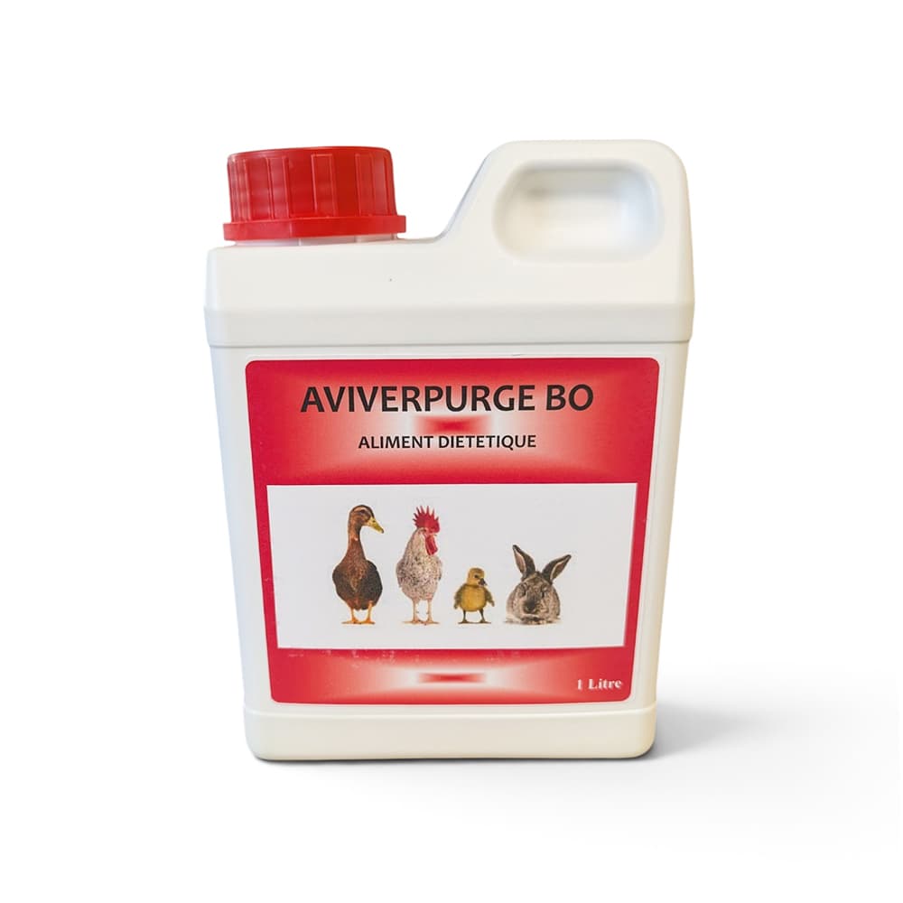 Bidon AVIVERPURGE BO 1 litre - Aliment diététique naturel volailles et lapins.