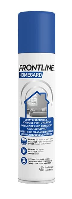 Spray habitat Frontline Homegard 500ml grand format insecticide maison.