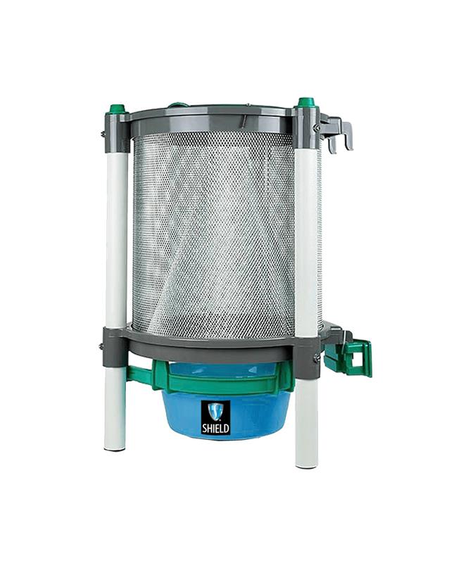 Boîte du MONSTER FLY TRAP, piège à mouches professionnel de grande capacité (300 000 mouches), inodore et non toxique pour usage extérieur.