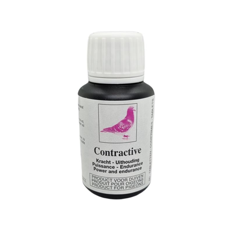 Boîte Contractive Laboratoire Moureau 60 comprimés, complément tonus musculaire et endurance pour pigeons et coqs.