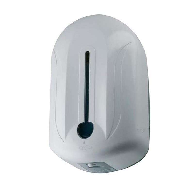 Station de désinfection mobile avec distributeur automatique 1100 ml sur pied et récupérateur.