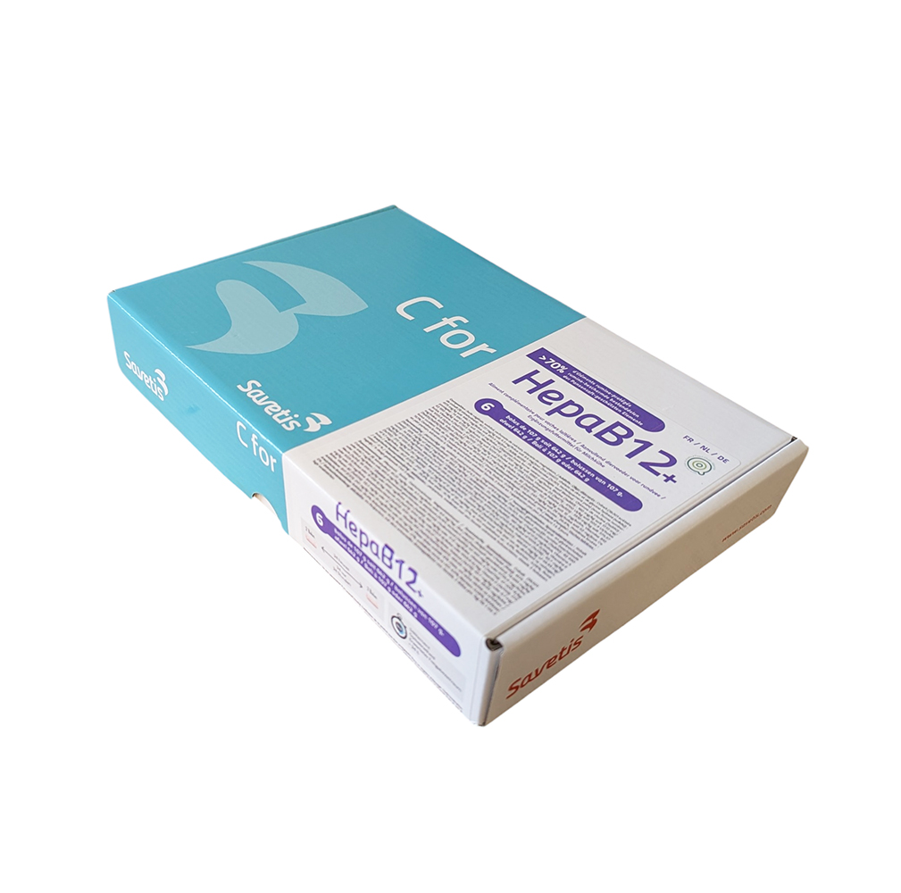 Boîte de 6 bolus C for HepaB12+ de Savetis pour bovins adultes, solution de soutien hépatique et métabolique