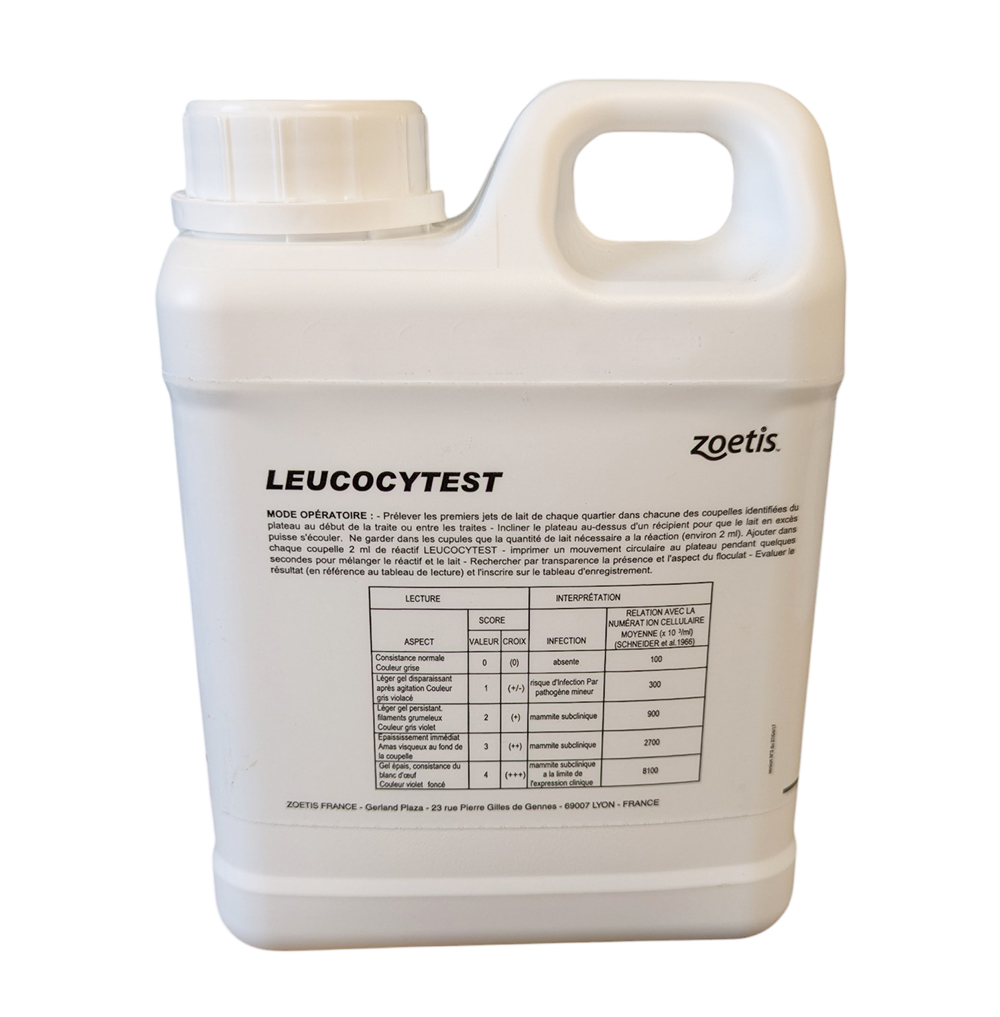 LEUCOCYTEST réactif 1 L pour dépistage des mammites subcliniques bovines par méthode CMT