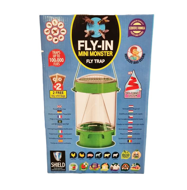 Piège à mouches et guêpes MINI MONSTER Fly Trap inodore pour extérieur et fermes.