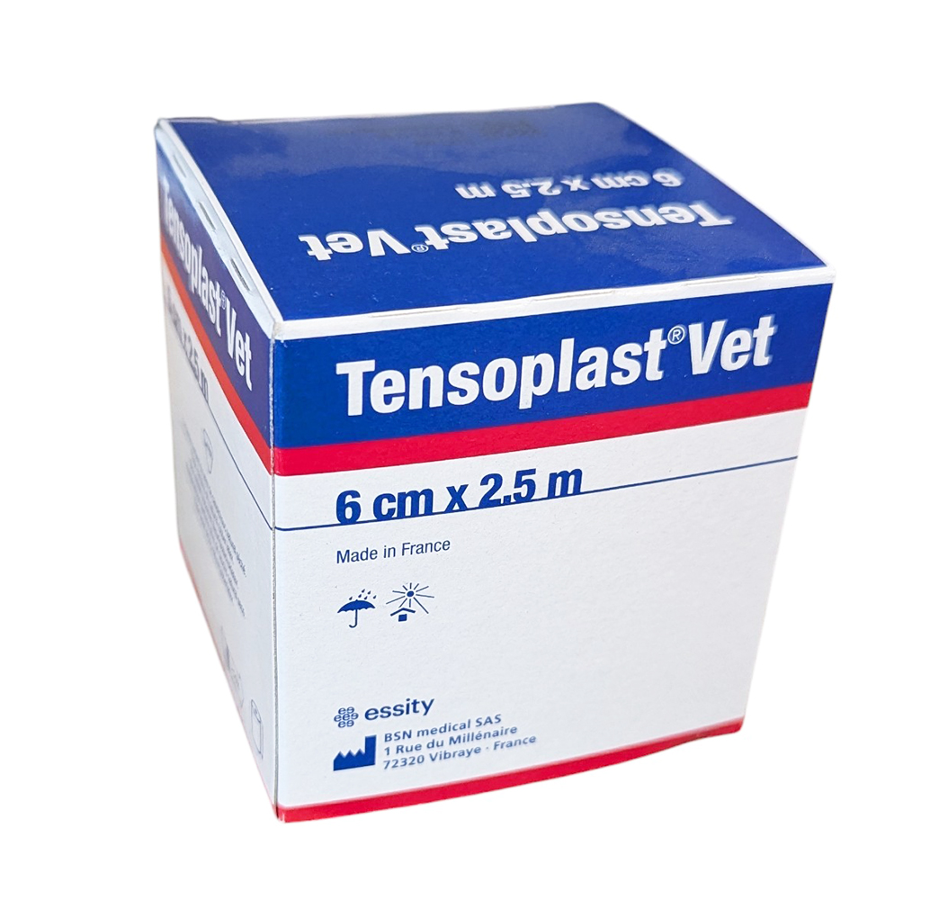 Bande adhésive vétérinaire Tensoplast Vet 6 cm x 2,5 m – coton 100 % forte adhésivité et tolérance cutanée