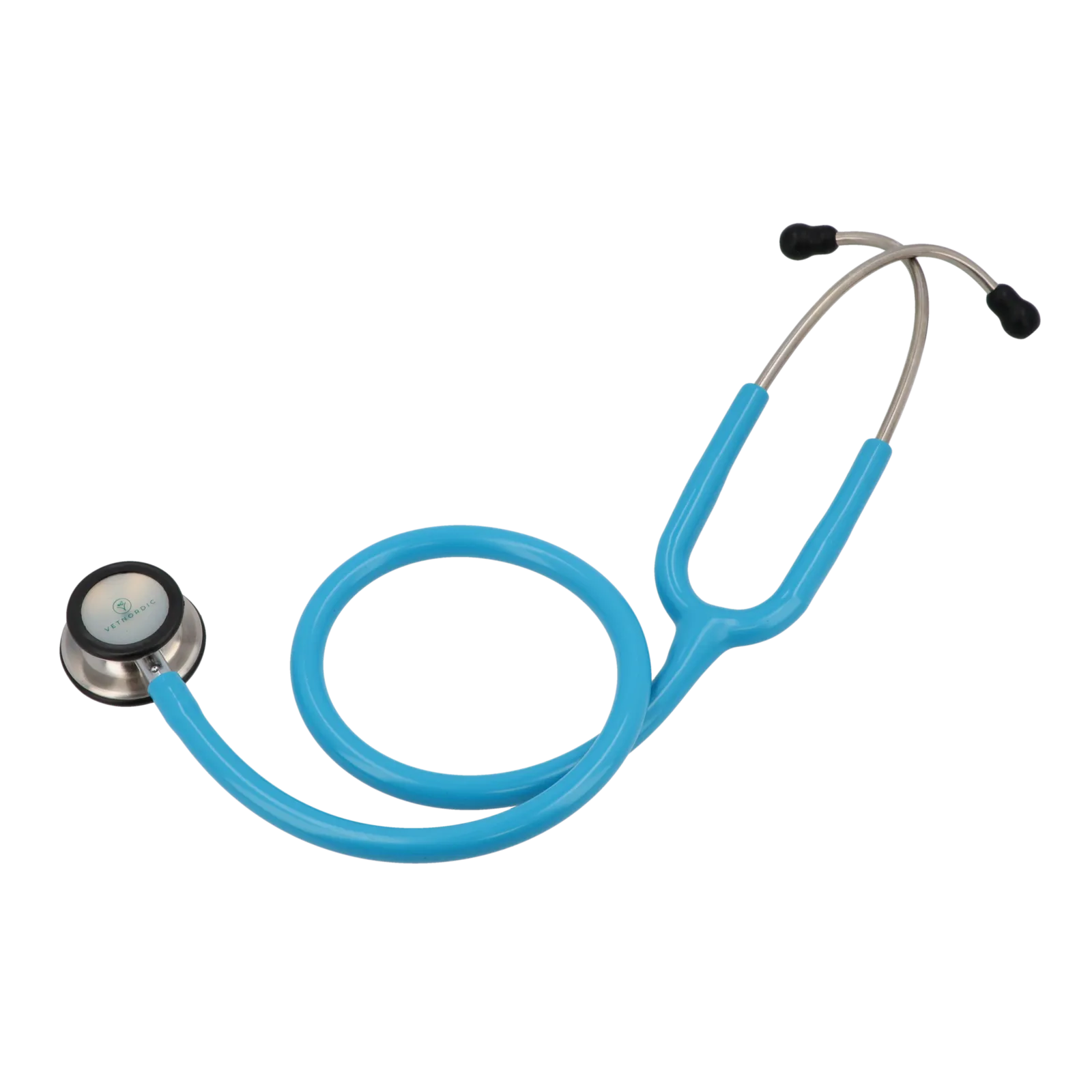 Stéthoscope vétérinaire bleu VETNORDIC double pavillon haute performance.