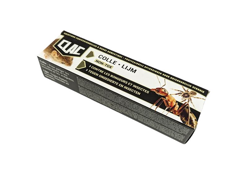 Boîte de colle RODICLAC non toxique en tube de 135g pour le piégeage des rats, souris et insectes rampants.