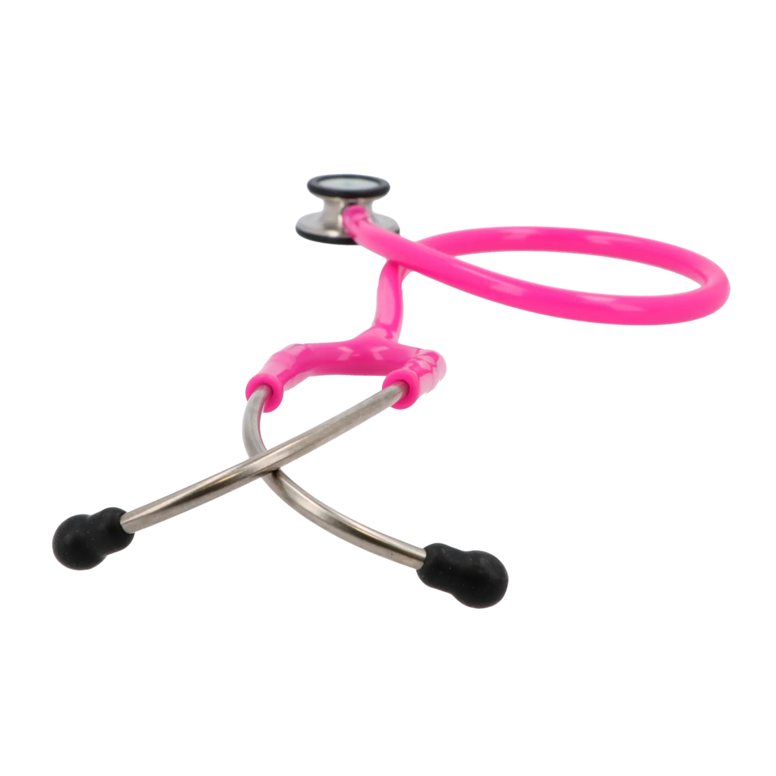 Stéthoscope vétérinaire rose VETNORDIC double pavillon haute précision.