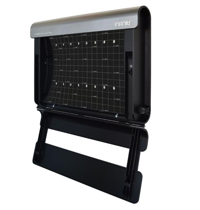 Désinsectiseur LED professionnel INFINITI à plaque de glu haute efficacité gris métallisé.