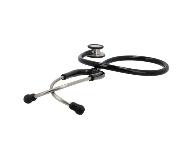 Stéthoscope vétérinaire noir VETNORDIC double pavillon haute performance.