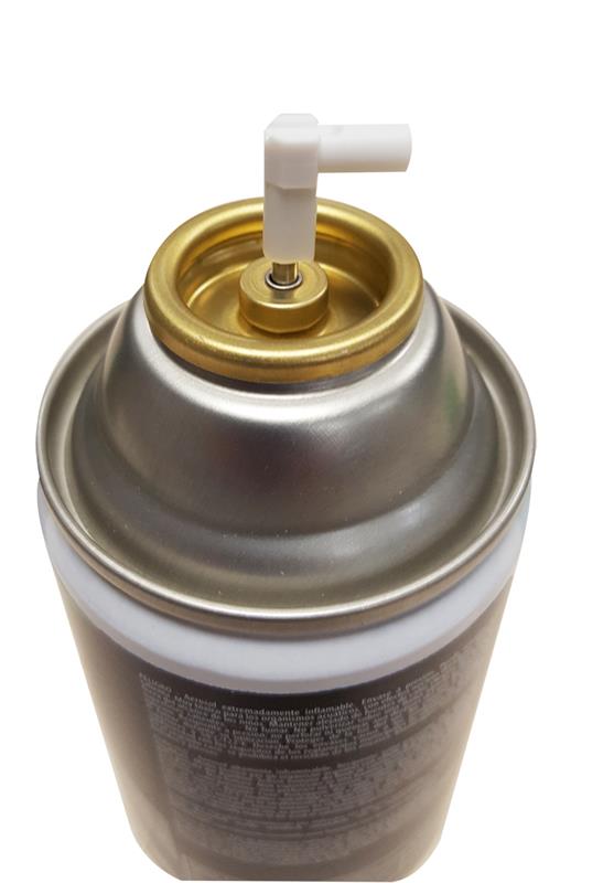 Recharge insecticide Prodifa Eolia 250 ml au pyrèthre naturel, non parfumée, munie d'un embout diffuseur blanc pour usage automatique ou manuel.