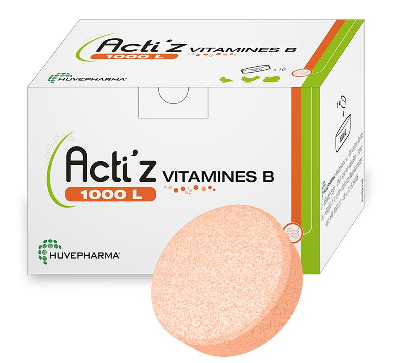 Acti’Z Vitamine B 1000 L Huvépharma – complément vitaminé effervescent pour volailles et gibiers, prévention des carences et maintien de la vitalité.