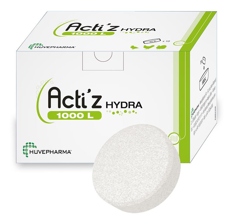Acti’Z Hydra 1000 L Huvépharma – complément électrolytique réhydratant pour oiseaux et mammifères, galets effervescents faciles à dissoudre.