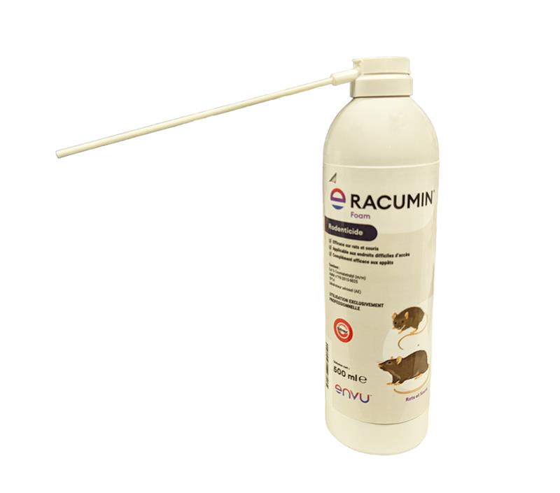 Aérosol Racumin Foam 500 ml – mousse rodenticide professionnelle rats et souris