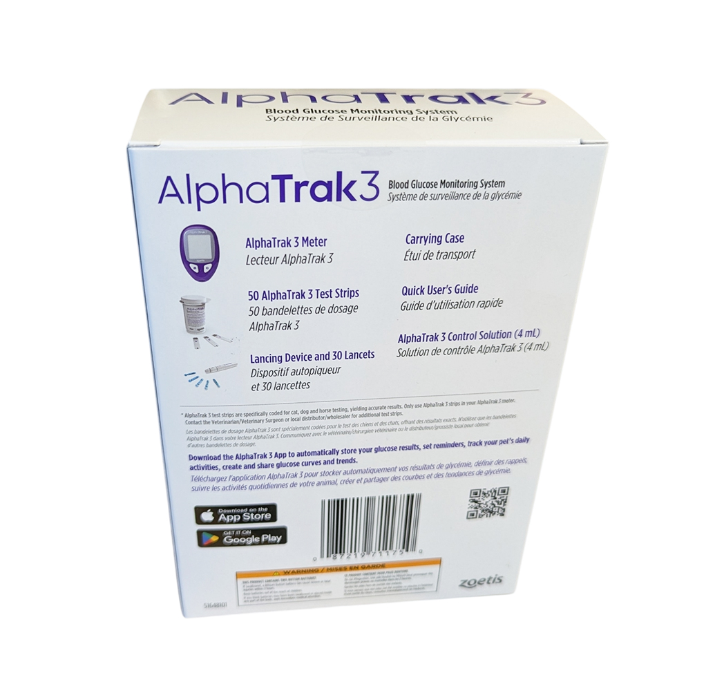 AlphaTRAK 3 Glucomètre Zoetis – appareil de mesure de la glycémie pour chien et chat