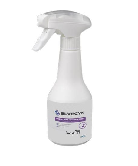 Elvecyn Solution nettoyante 350 ml – lotion antiseptique chien et chat