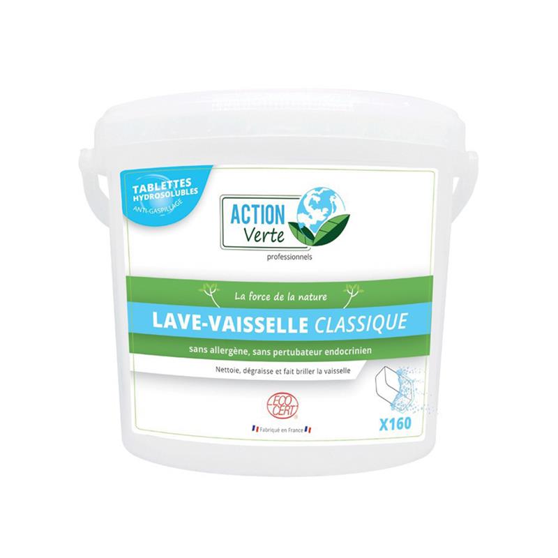 seau de 160 tablettes lave vaisselle classique ecocert de la marque Action Verte