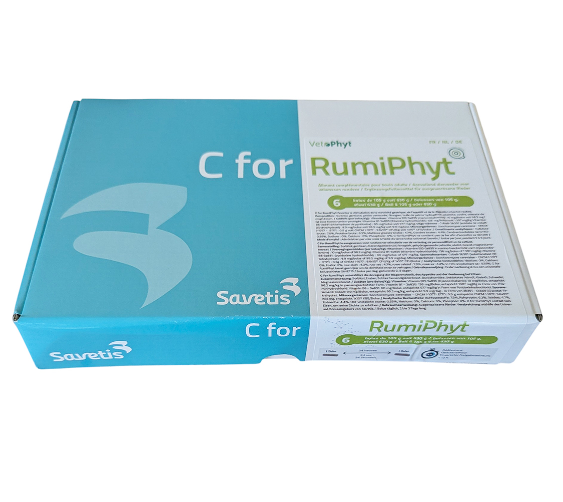 Boîte C for RumiPhyt Savetis et bolus vert phytothérapie pour digestion bovine