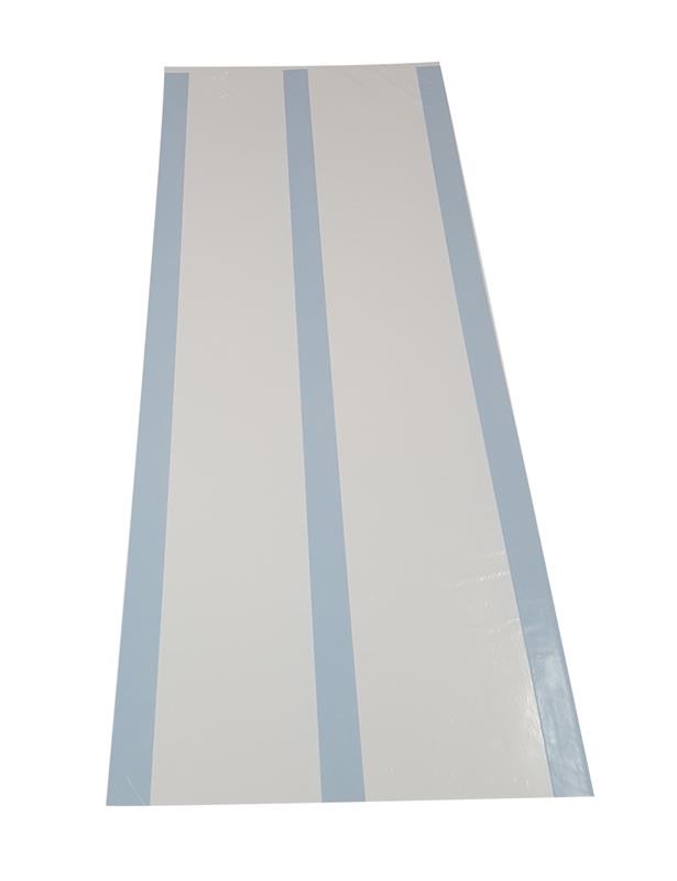 Tapis pelable blanc désinfectant 450 x 1170 mm biocide pour accès restreint salle propre.