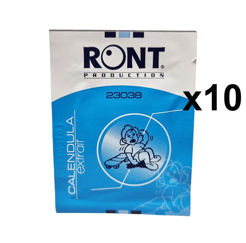 Sachet lingettes apaisantes Ront Calendula coups et chocs lot de 10.