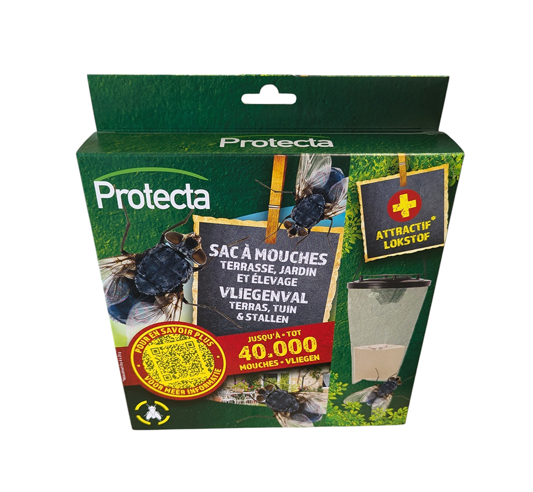 Kit complet Sac à Mouches Protecta Mouch'Clac 3,5L écologique extérieur.